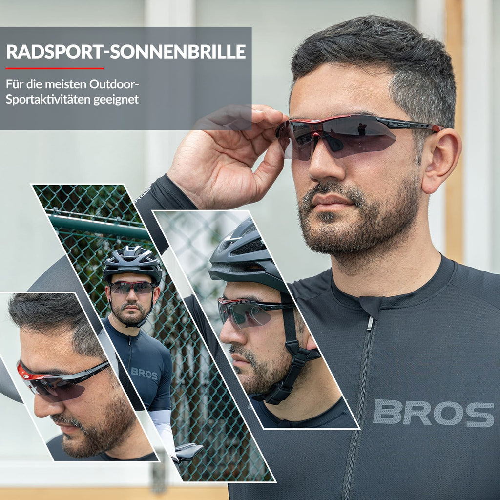 ROCKBROS Photochromic Sportbrillen Mit Austauschbarem Elastischem Stirnband