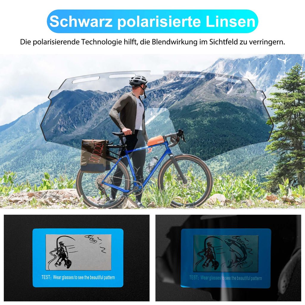 Polarisierte Fahrradbrille mit 4 Wechselgläsern