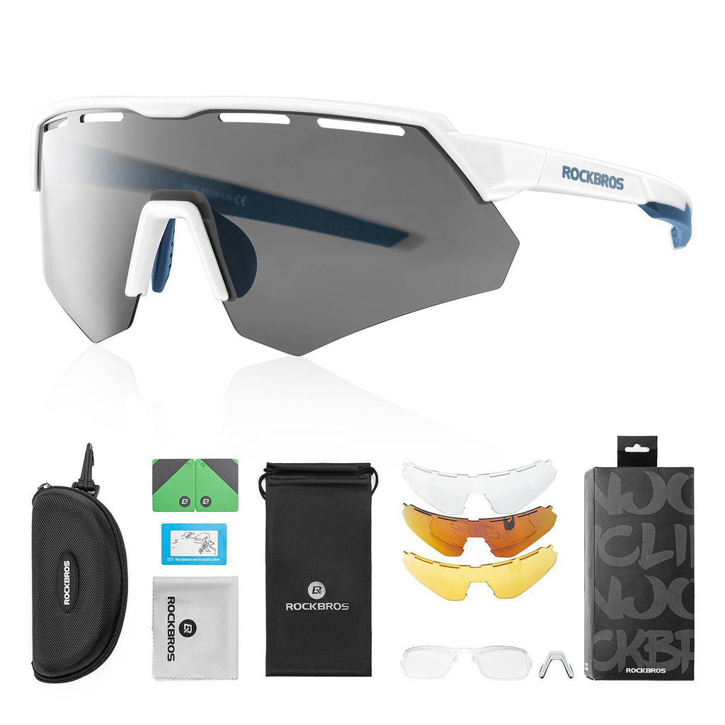 Polarisierte Fahrradbrille mit 4 Wechselgläsern