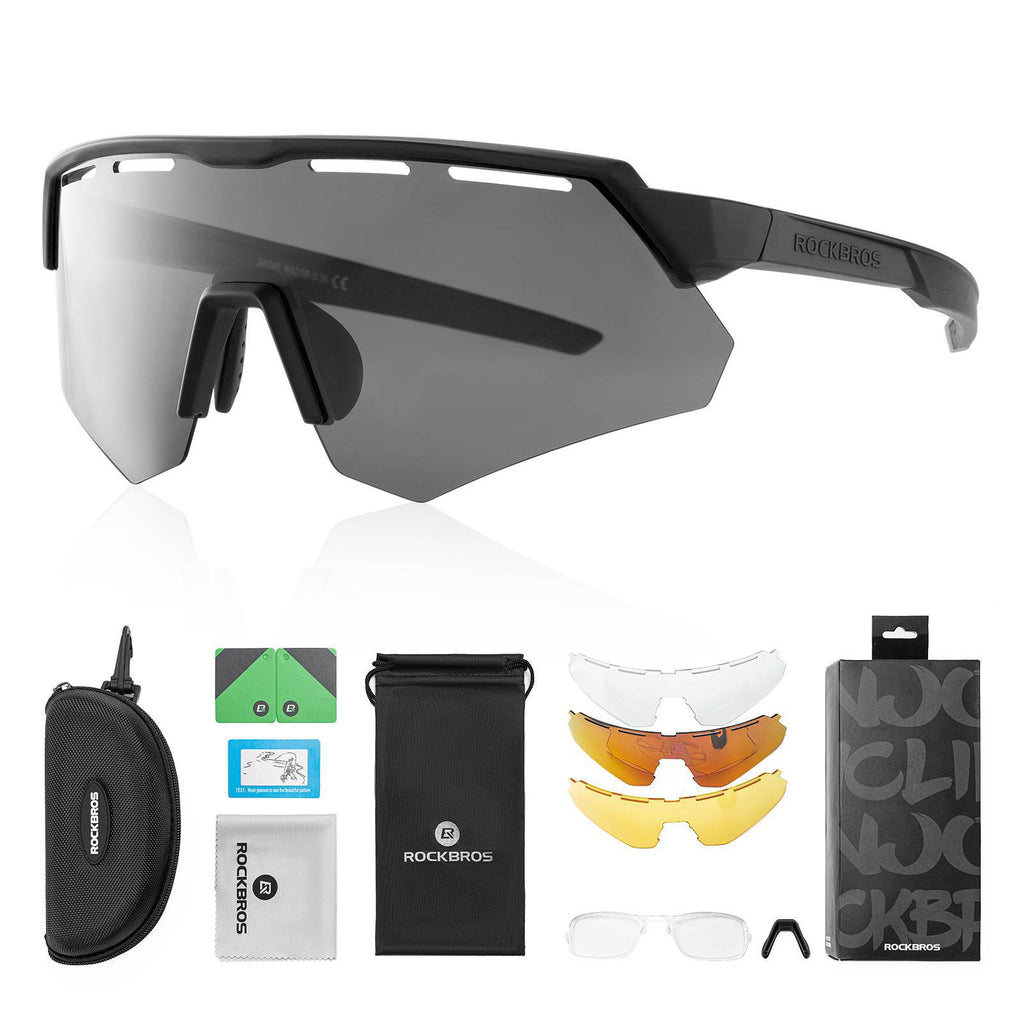 Polarisierte Fahrradbrille mit 4 Wechselgläsern