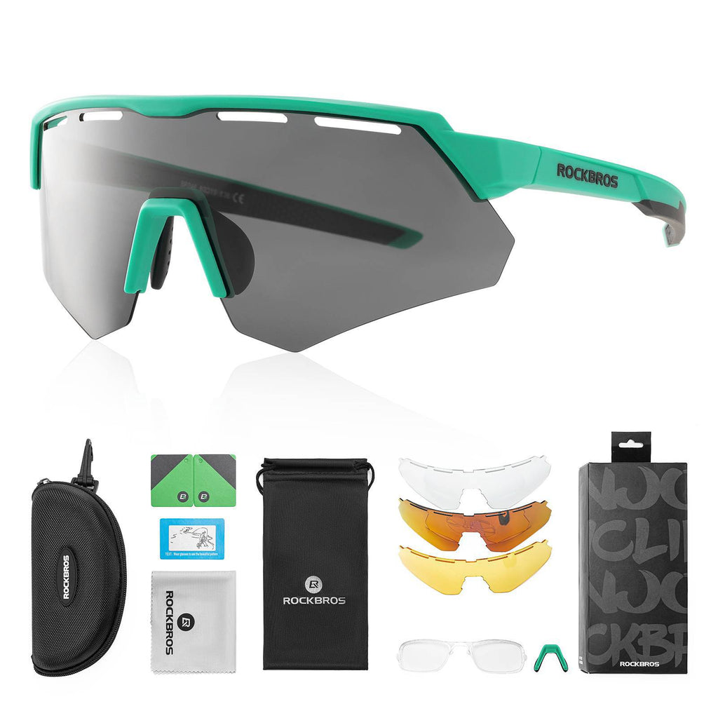 Polarisierte Fahrradbrille mit 4 Wechselgläsern