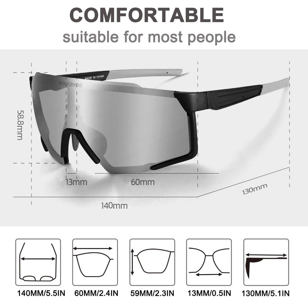 Schwarze Polarisierte Sonnenbrille für Outdoor-Sport