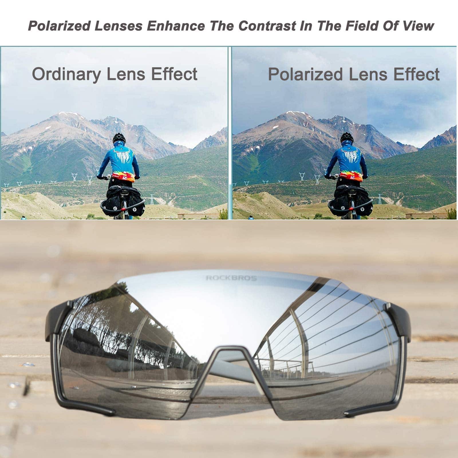 Schwarze Polarisierte Sonnenbrille für Outdoor-Sport