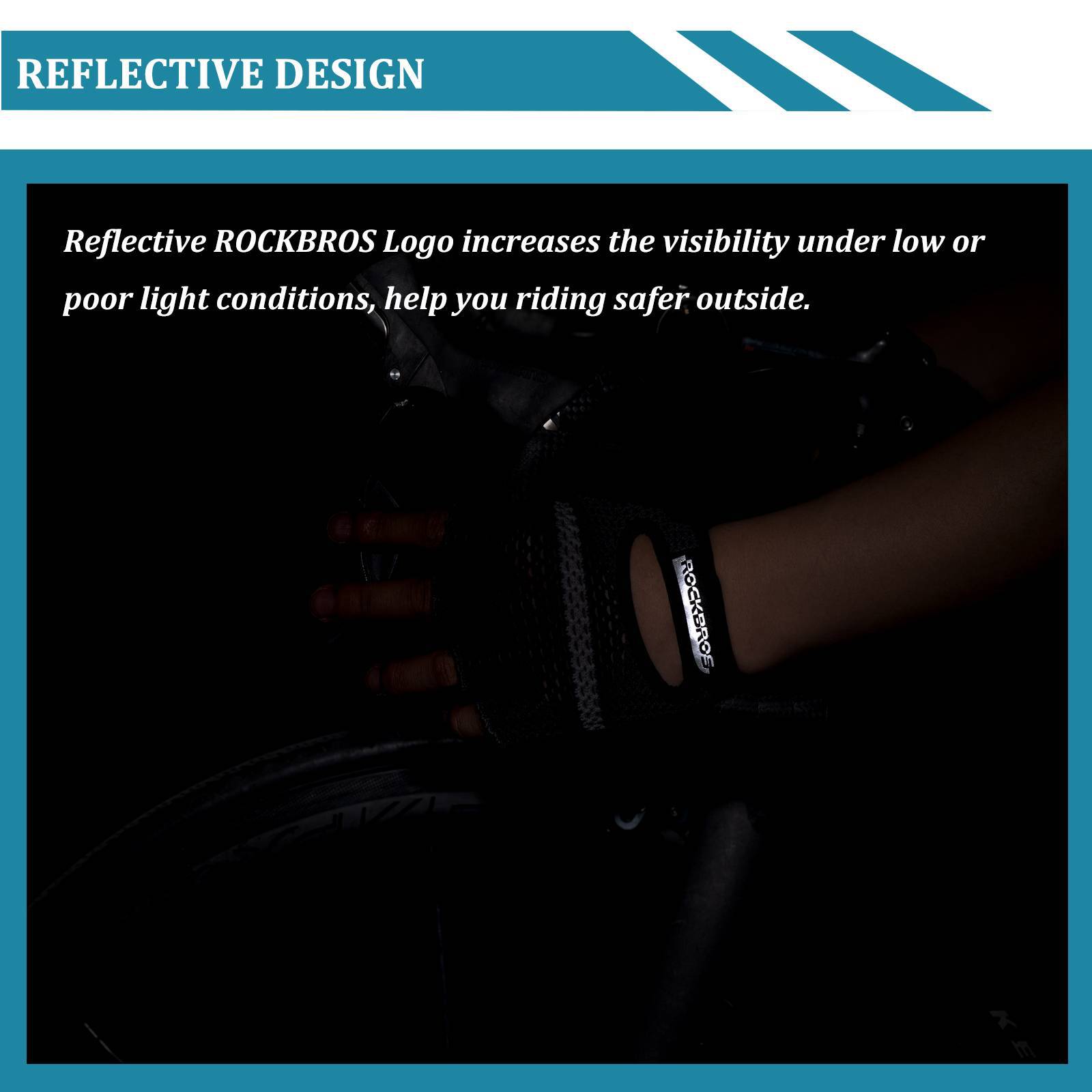 ROCKBROS Radsport Halbfingerhandschuhe Universal Trainingshandschuhe