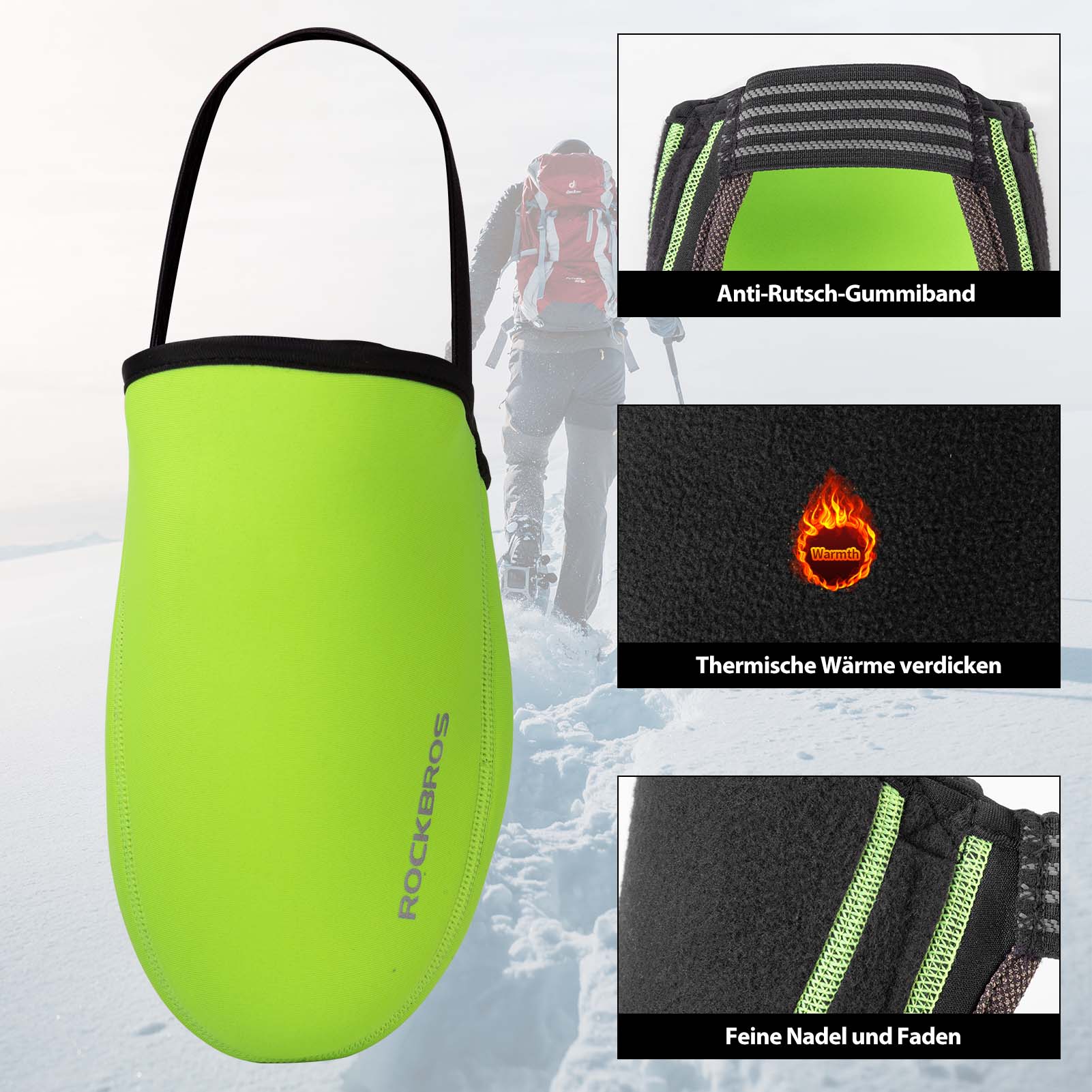 ROCKBROS Radsport Überschuhe Wasserabweisend Kevlar Fahrrad Shoe Cover