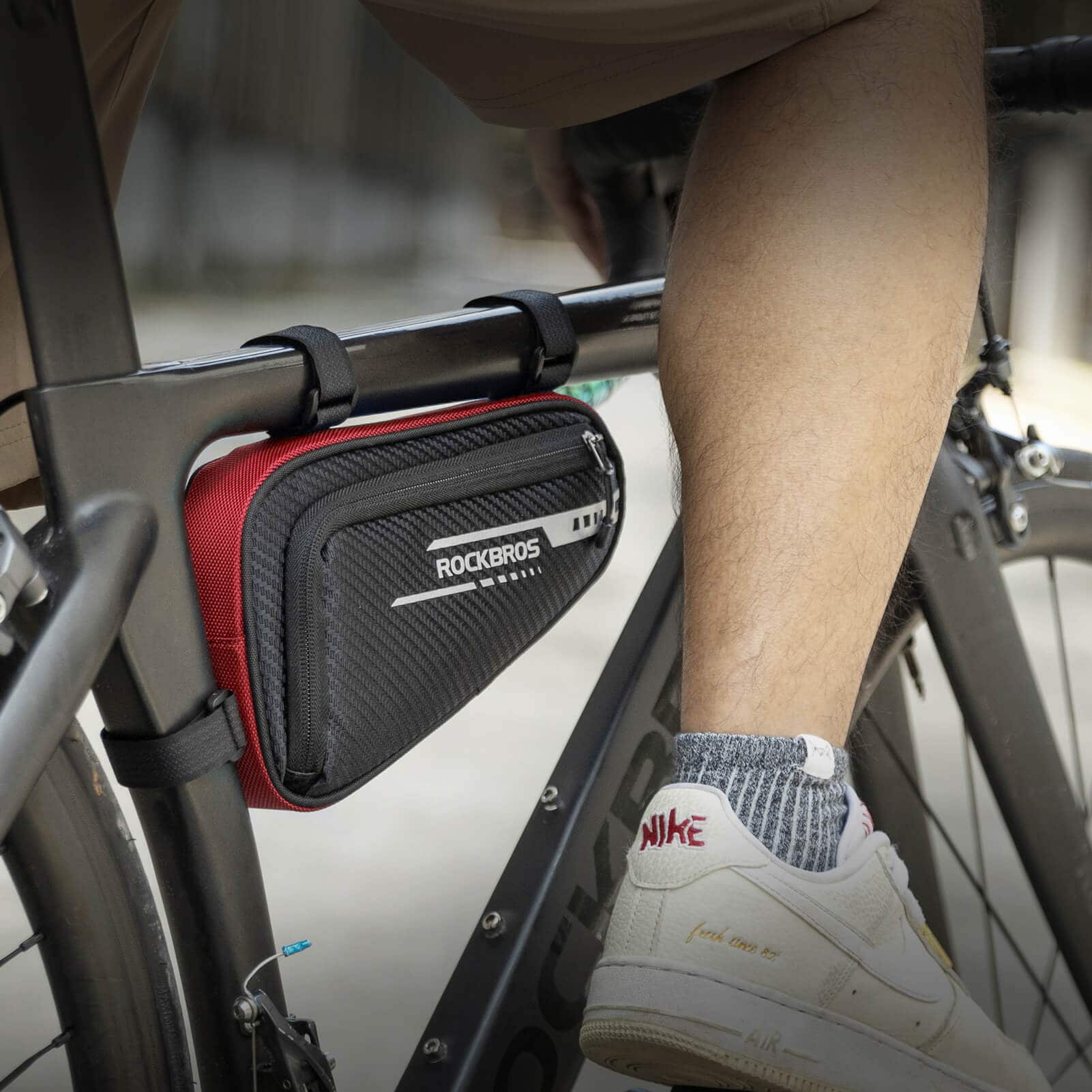 ROCKBROS Rahmentasche wasserdicht Dreieckstasche für MTB & Rennräder 1,2L