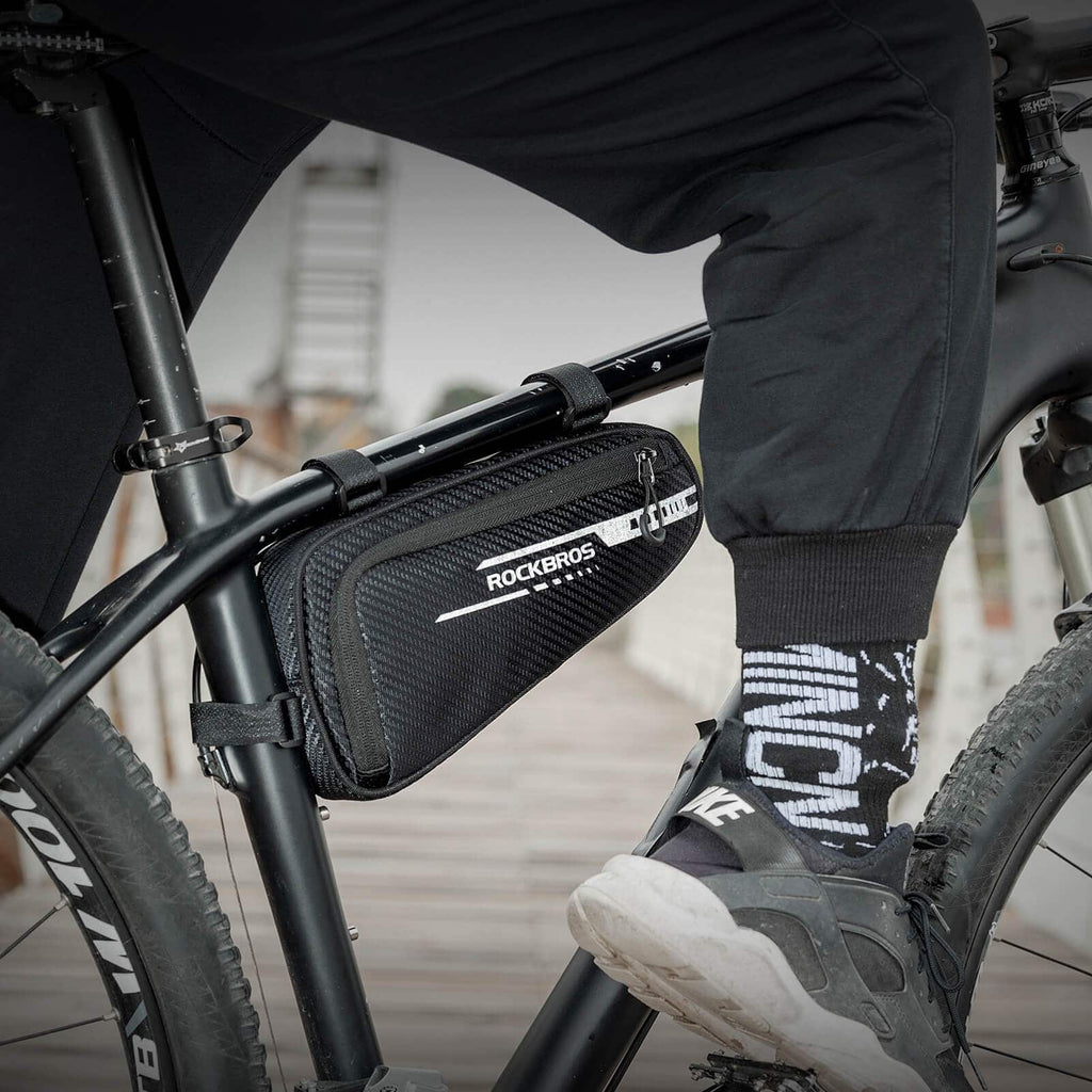 ROCKBROS Rahmentasche wasserdicht Dreieckstasche für MTB & Rennräder 1,2L