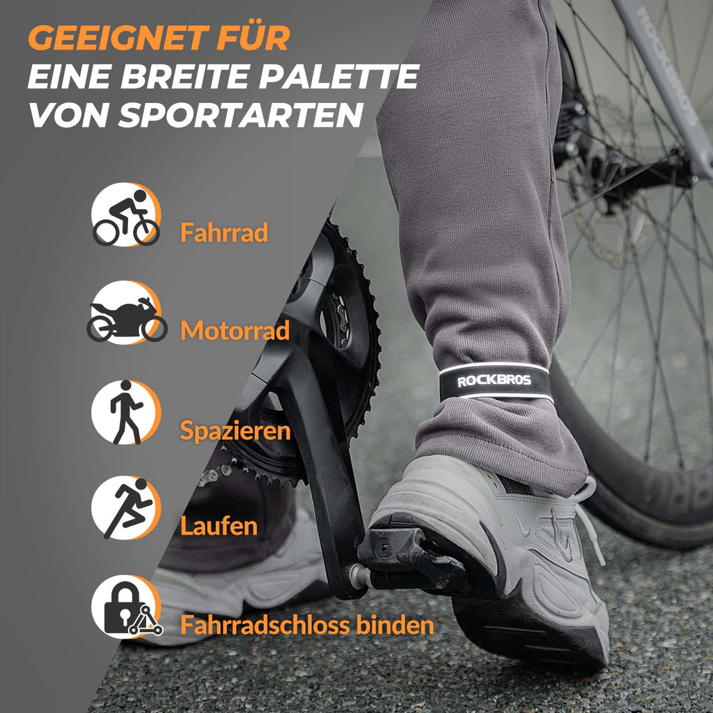 ROCKBROS Reflektorbänder Elastisch Fahrrad Reflektorband 1 Paar