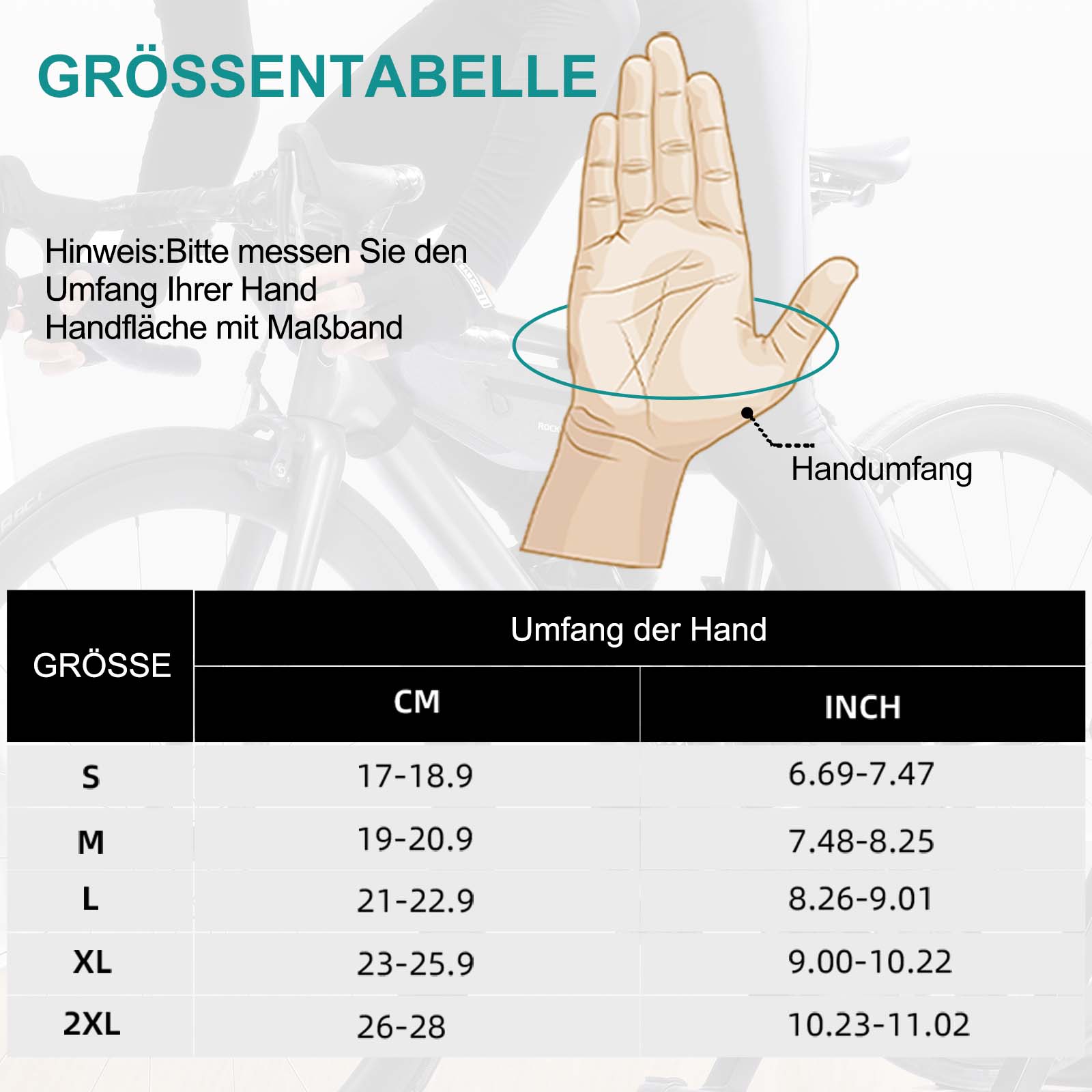 ROCKBROS Reithandschuhe Full Finger SBR Herren Sporthandschuhe M-XXL