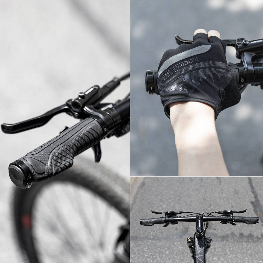 ROCKBROS Rutschfeste Fahrradgriffe aus Gummi mit Lock-on Design für MTB