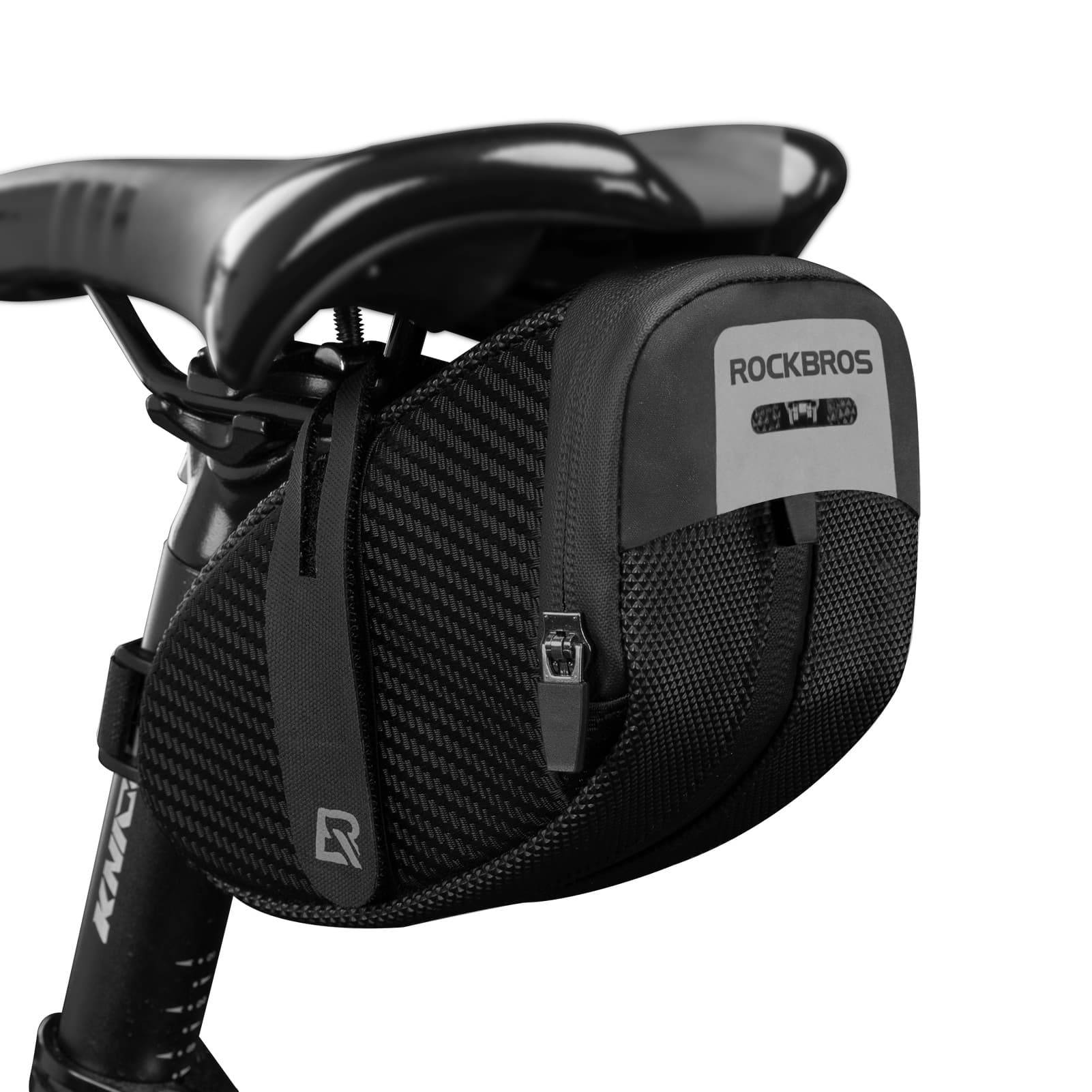 ROCKBROS Satteltasche für MTB Rennrad Werkzeugtasche mit Rücklichthalter