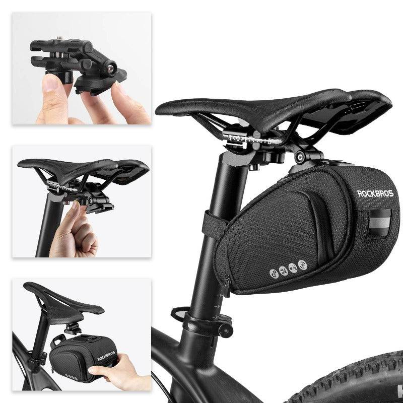 ROCKBROS Satteltasche mit Schnellverschluss 1L für MTB Rennrad Faltrad