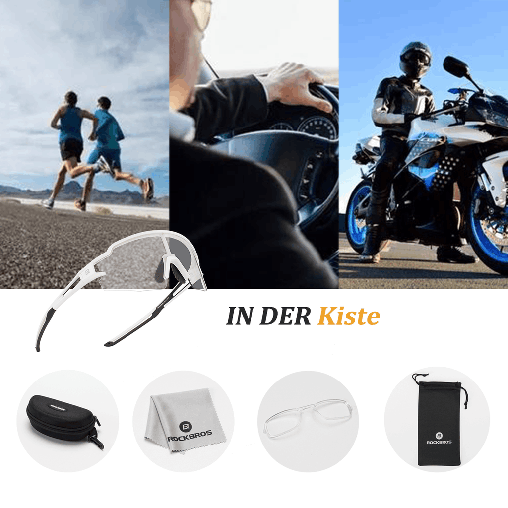 Unisex Fahrrad-Sonnenbrille mit Starkem UV-Schutz