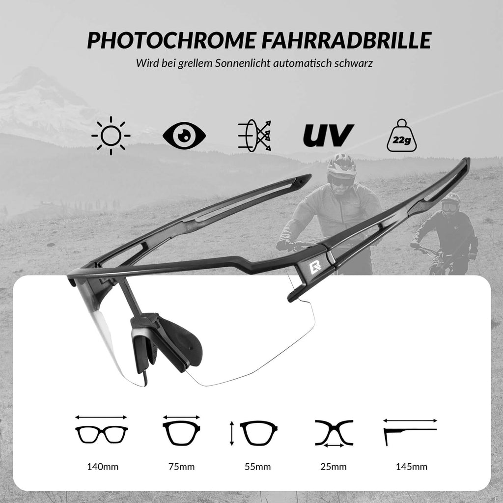 Unisex Fahrrad-Sonnenbrille mit Starkem UV-Schutz