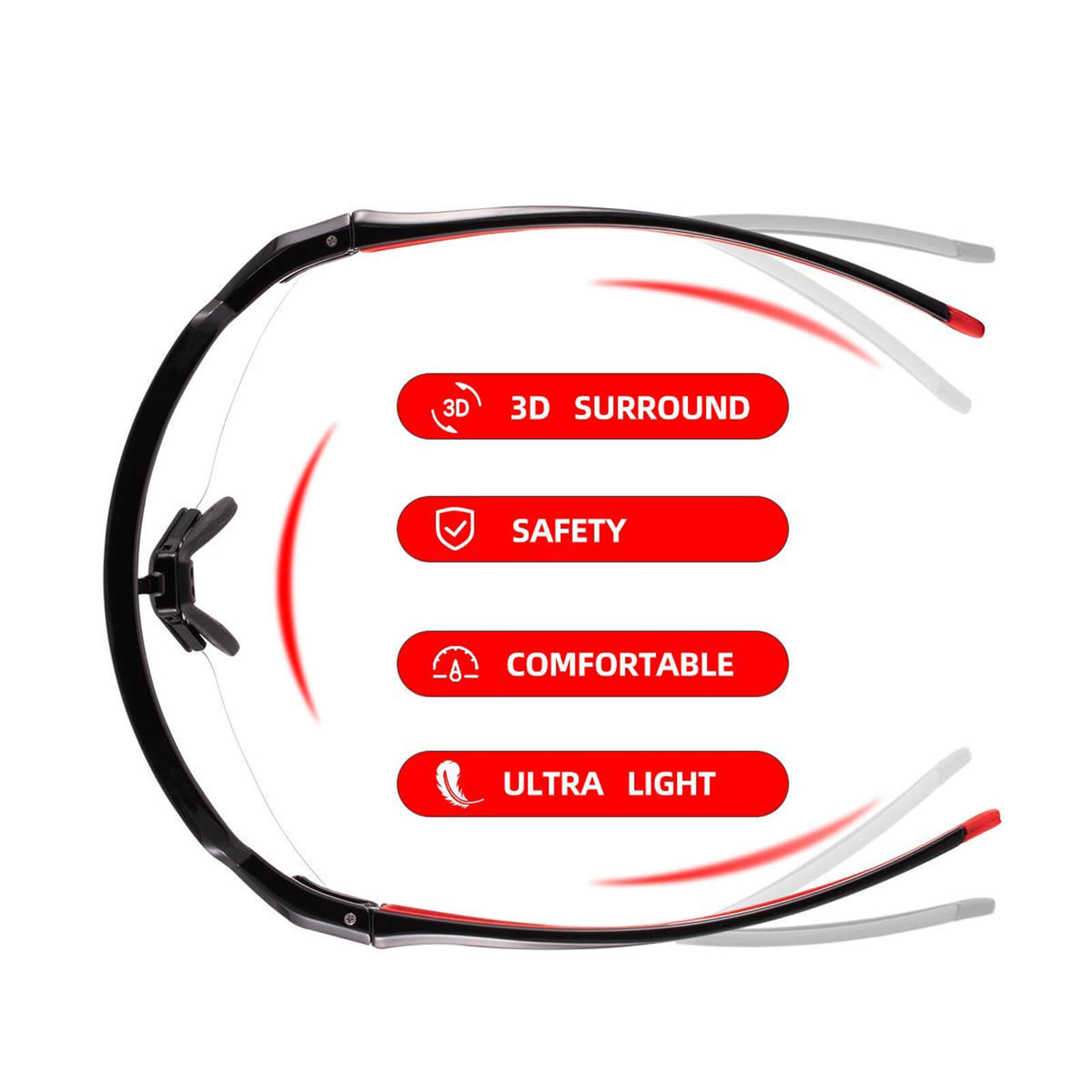 Unisex Fahrrad-Sonnenbrille mit Starkem UV-Schutz