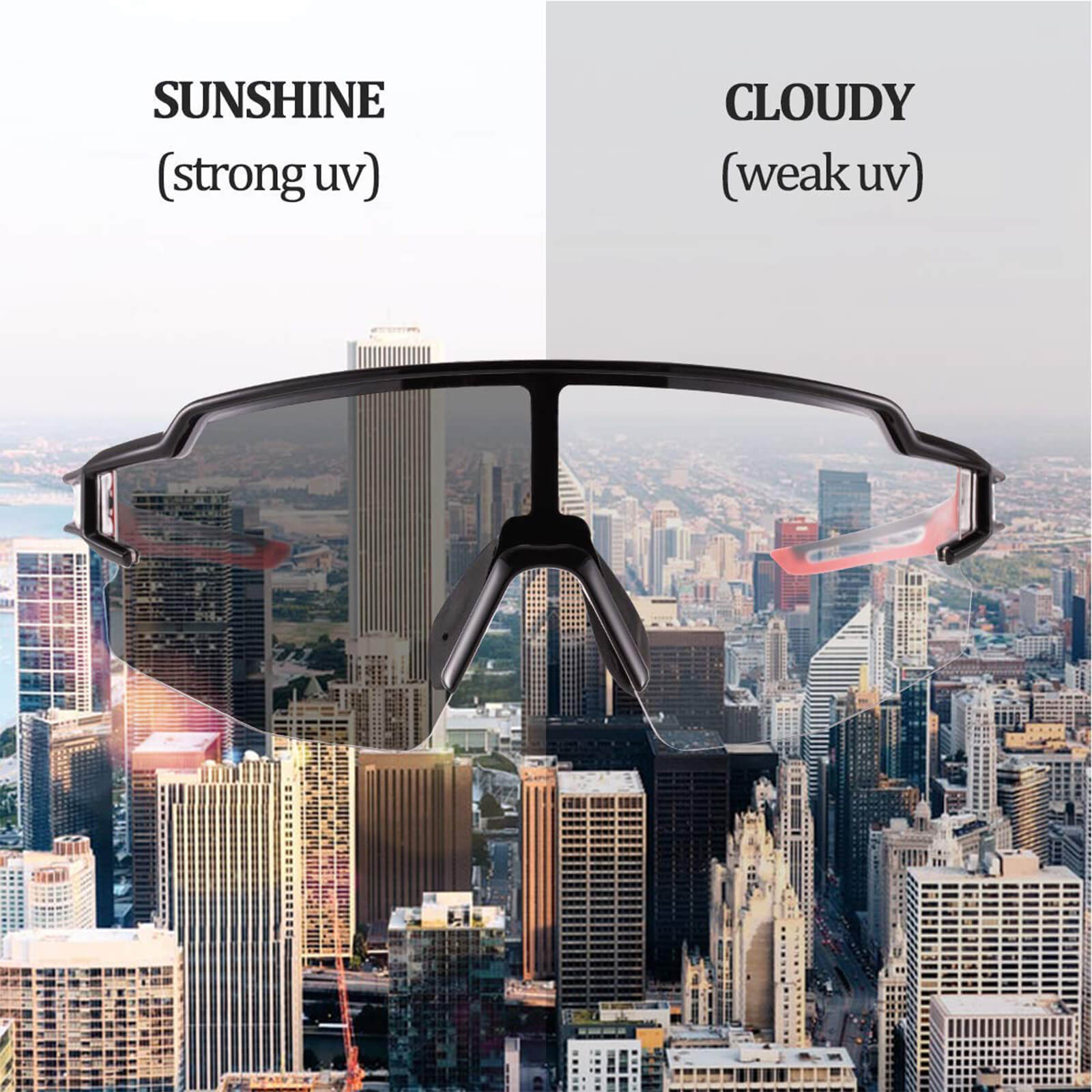 Unisex Fahrrad-Sonnenbrille mit Starkem UV-Schutz