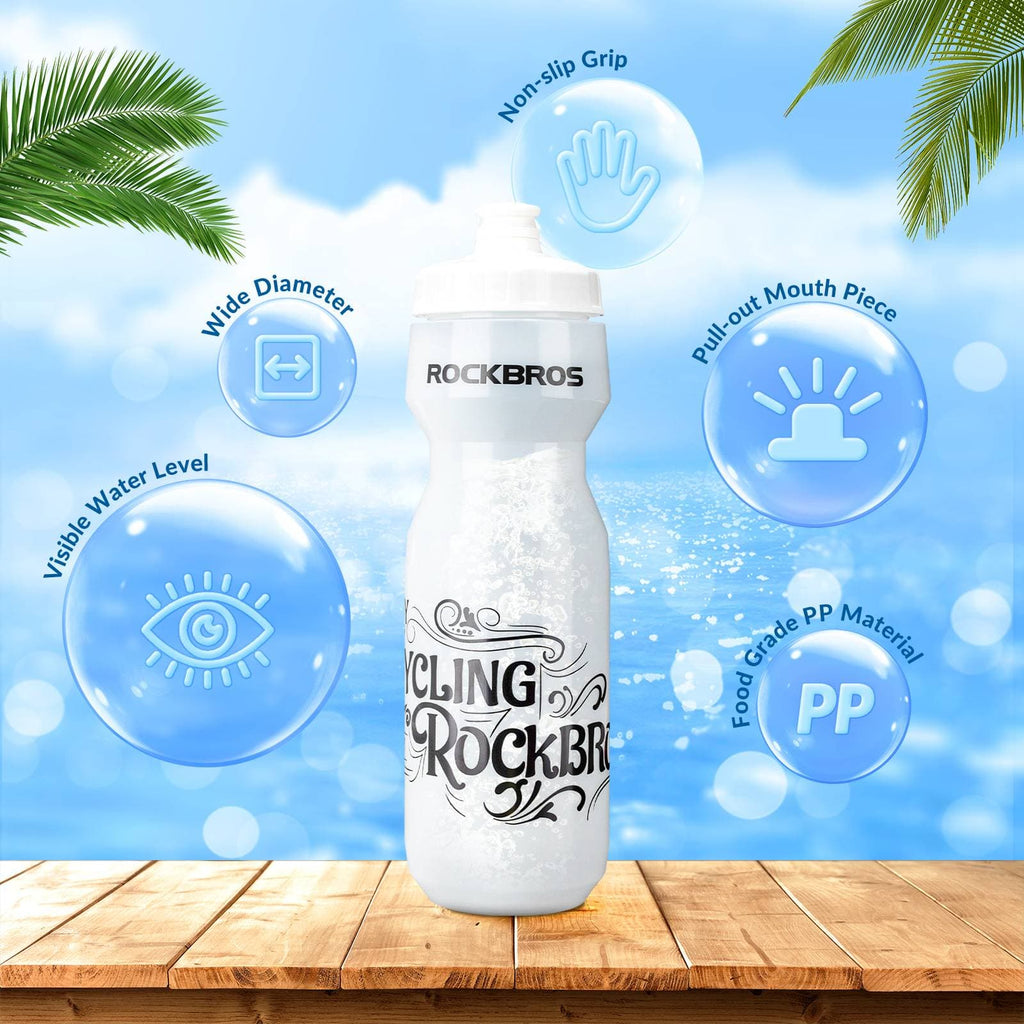 ROCKBROS Sport Trinkflasche 750ml Fahrrad Wasserflasche BPA-Frei