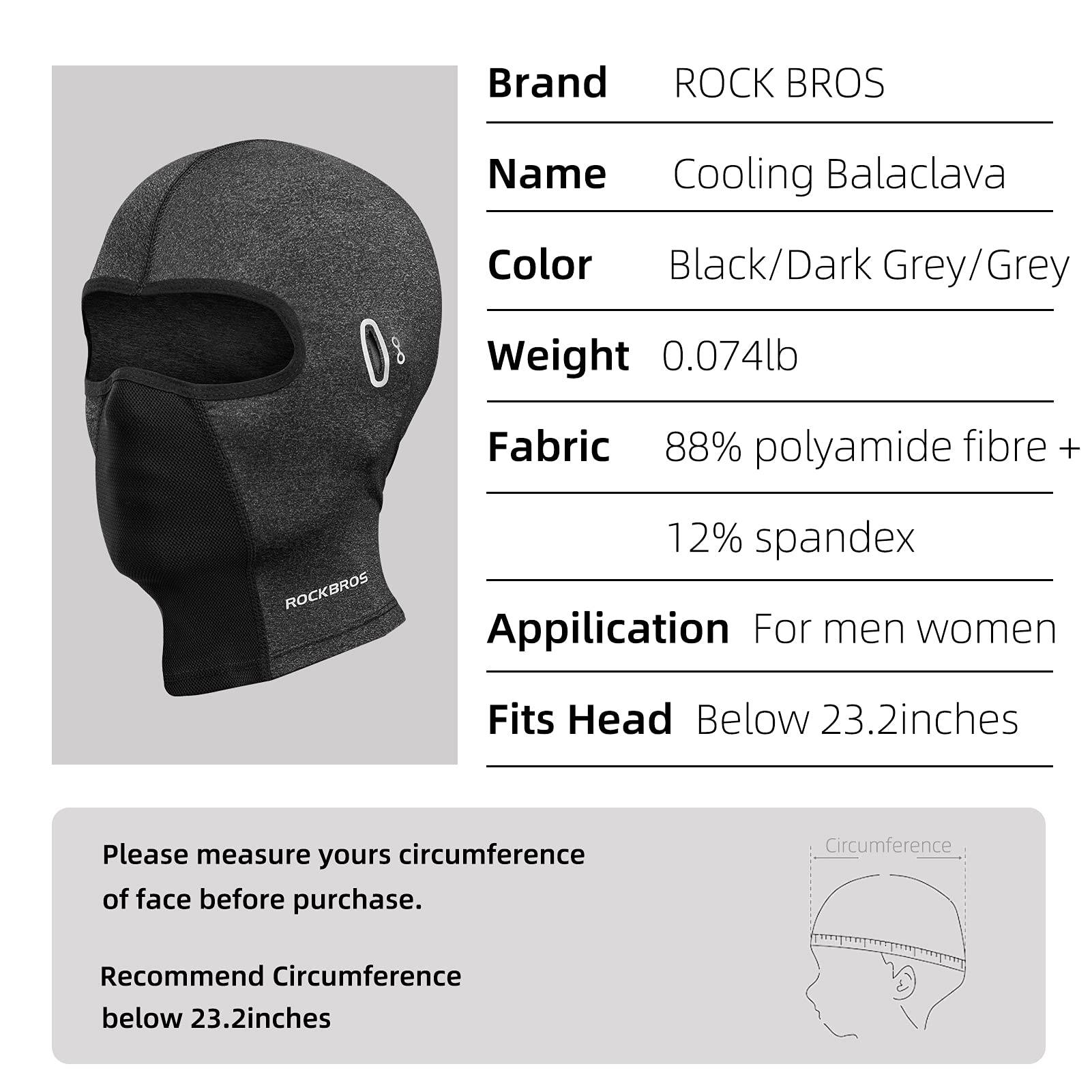 ROCKBROS Sturmhaube Bandana UPF 50+ Elastisch Multifunktionstuch Unisex