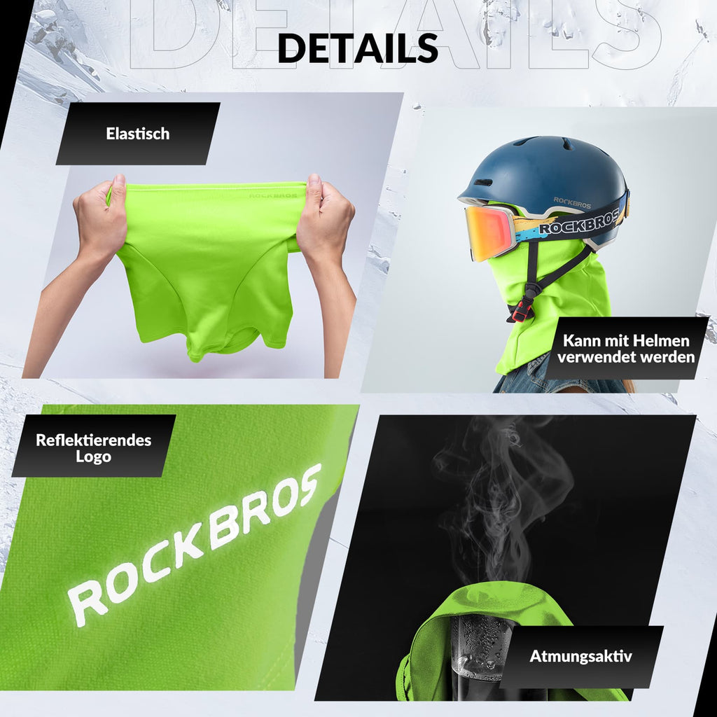 ROCKBROS Sturmhaube 2er Set Herbst Winter Balaclava für Outdoorsports Unisex