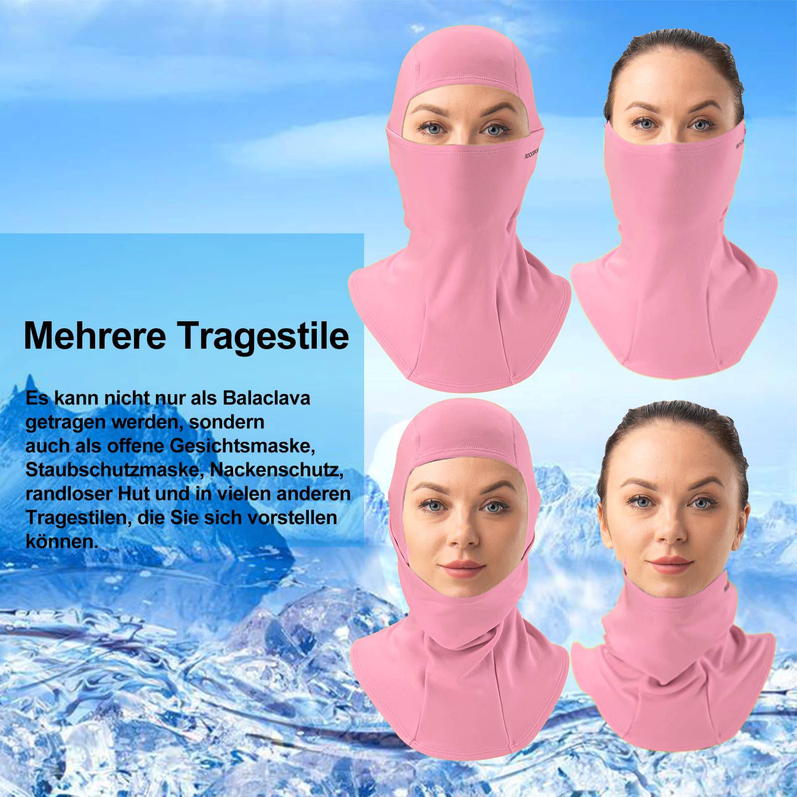ROCKBROS Sturmhaube 2er Set Herbst Winter Balaclava für Outdoorsports Unisex