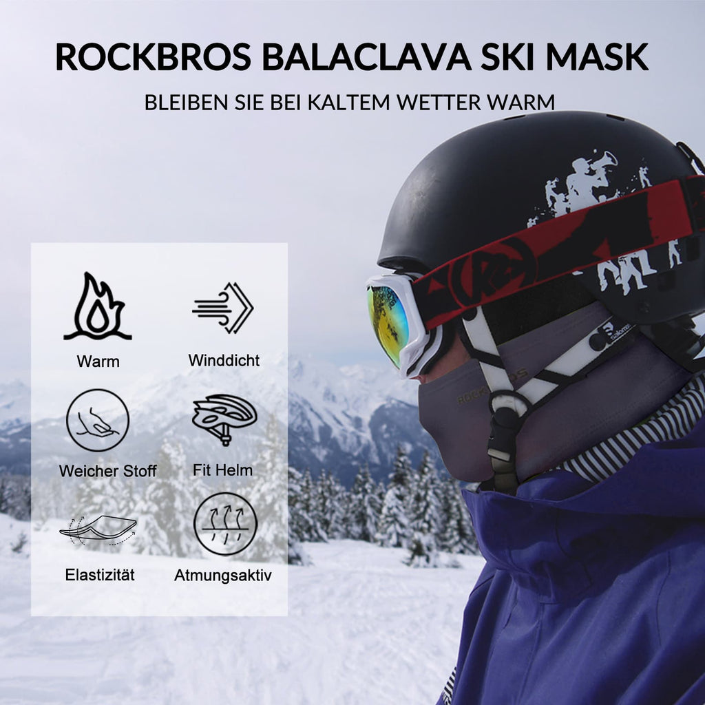 ROCKBROS Sturmhaube 2er Set Herbst Winter Balaclava für Outdoorsports Unisex