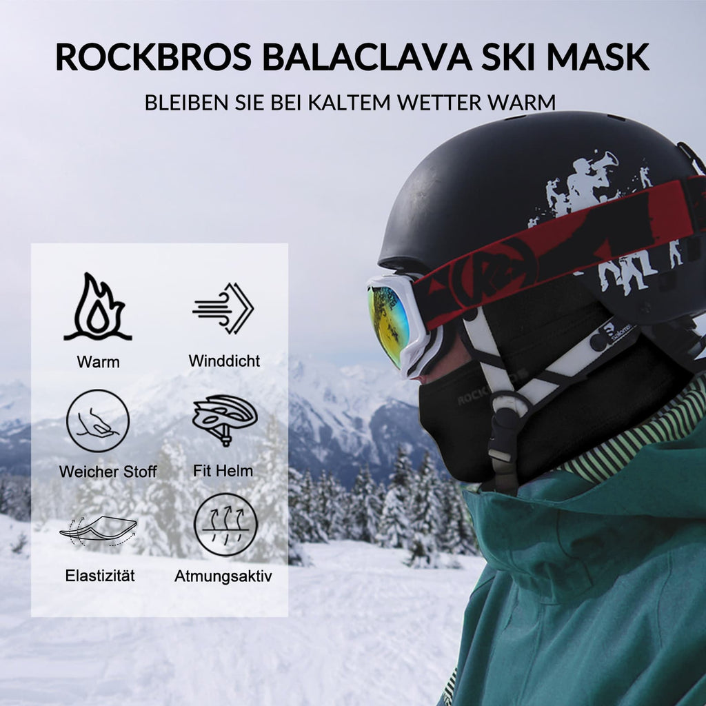 ROCKBROS Sturmhaube 2er Set Herbst Winter Balaclava für Outdoorsports Unisex