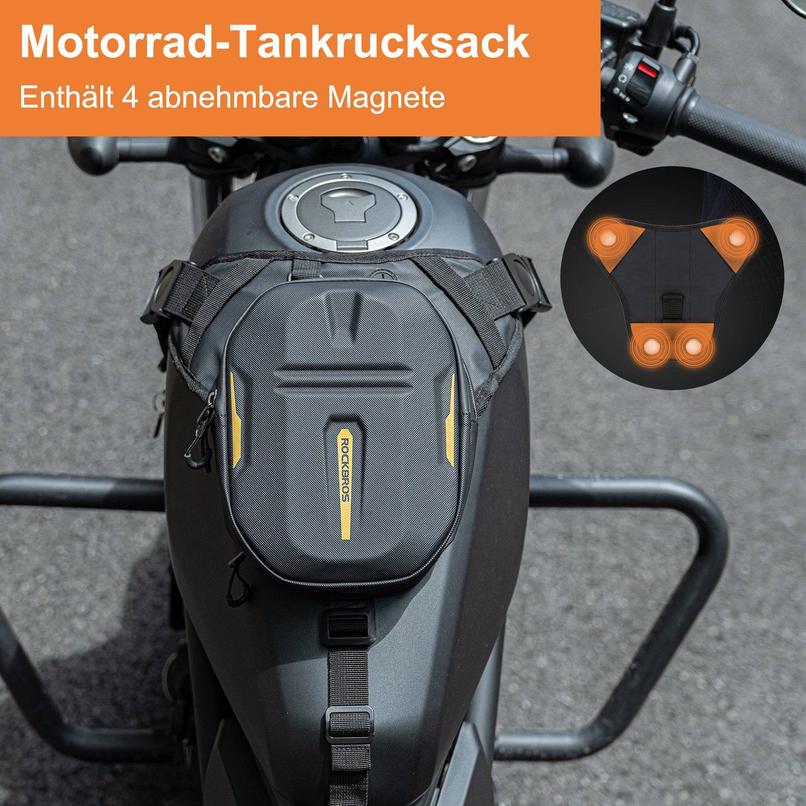 ROCKBROS Tankrucksack Magnet Motorrad Beintasche mit Schultertragegurt