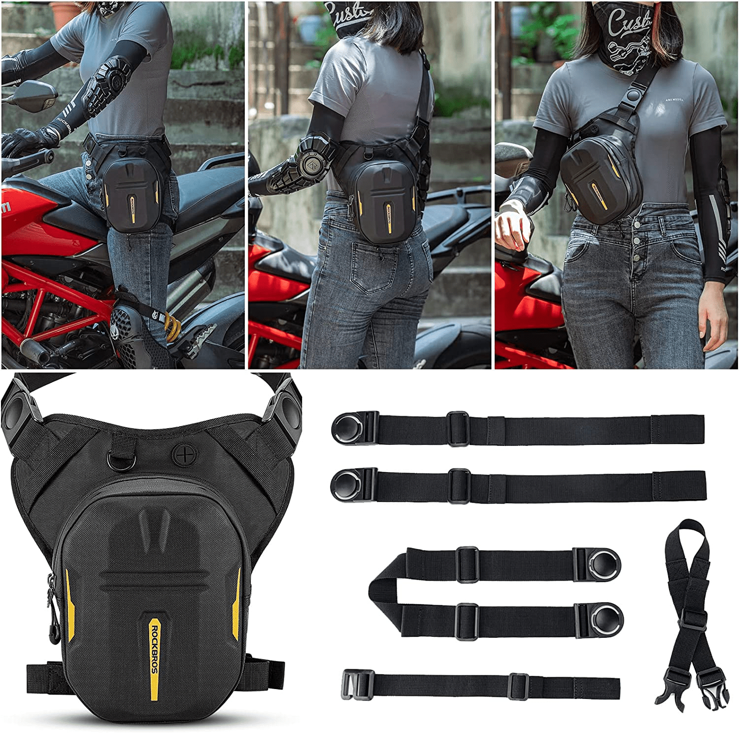 ROCKBROS Tankrucksack Magnet Motorrad Beintasche mit Schultertragegurt