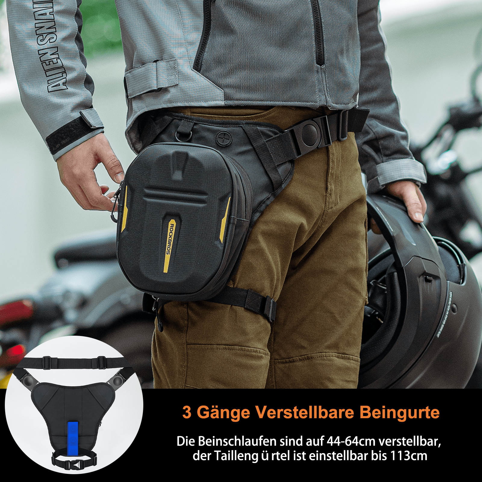 ROCKBROS Tankrucksack Magnet Motorrad Beintasche mit Schultertragegurt