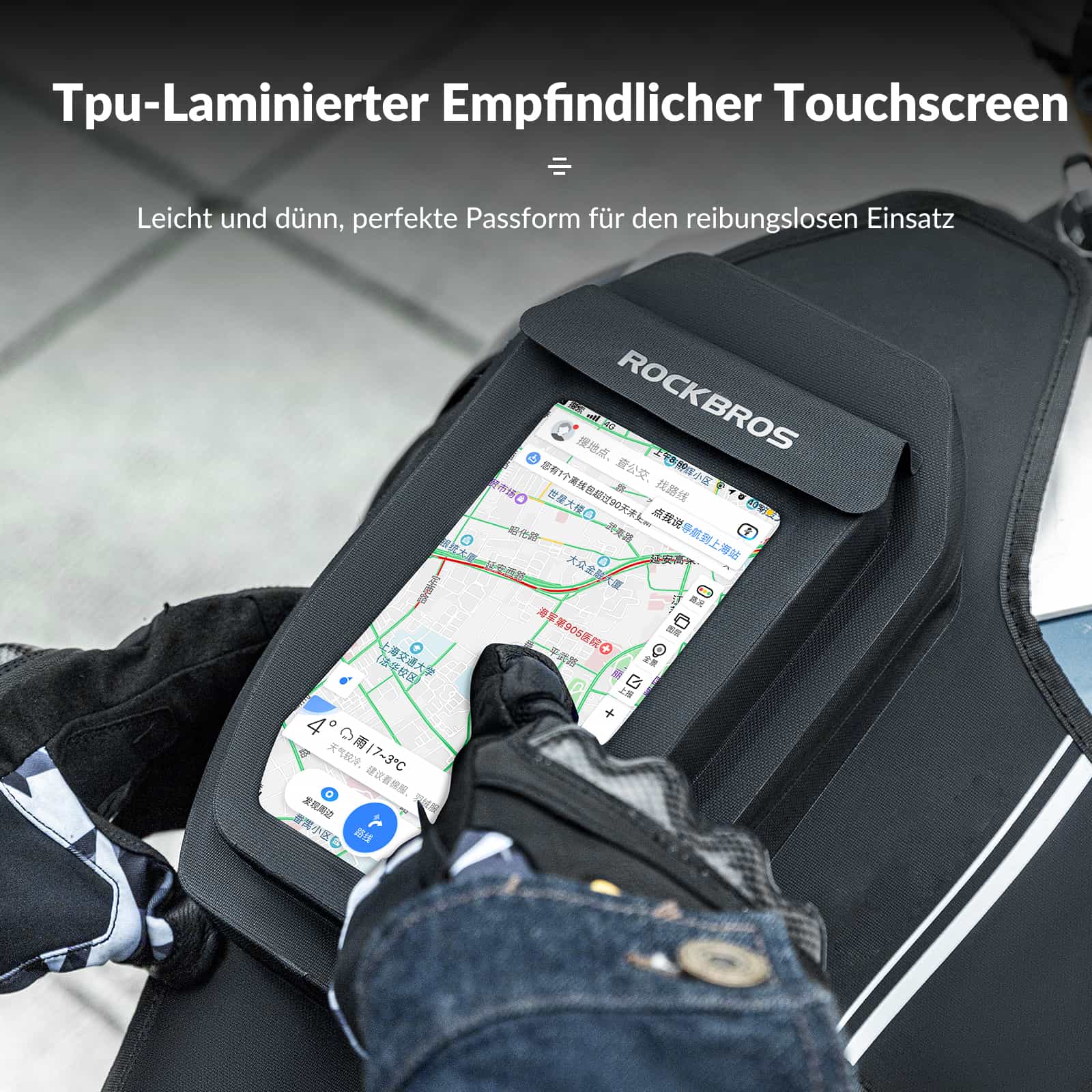 ROCKBROS Tankrucksack Motorrad Beintasche mit Magnetische-Absaugung