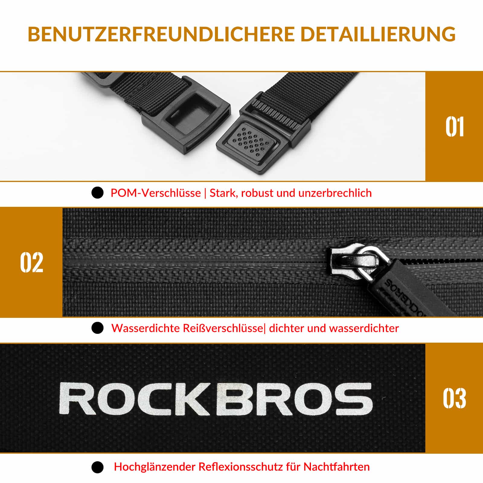 ROCKBROS Tankrucksack Motorrad Beintasche mit Magnetische-Absaugung