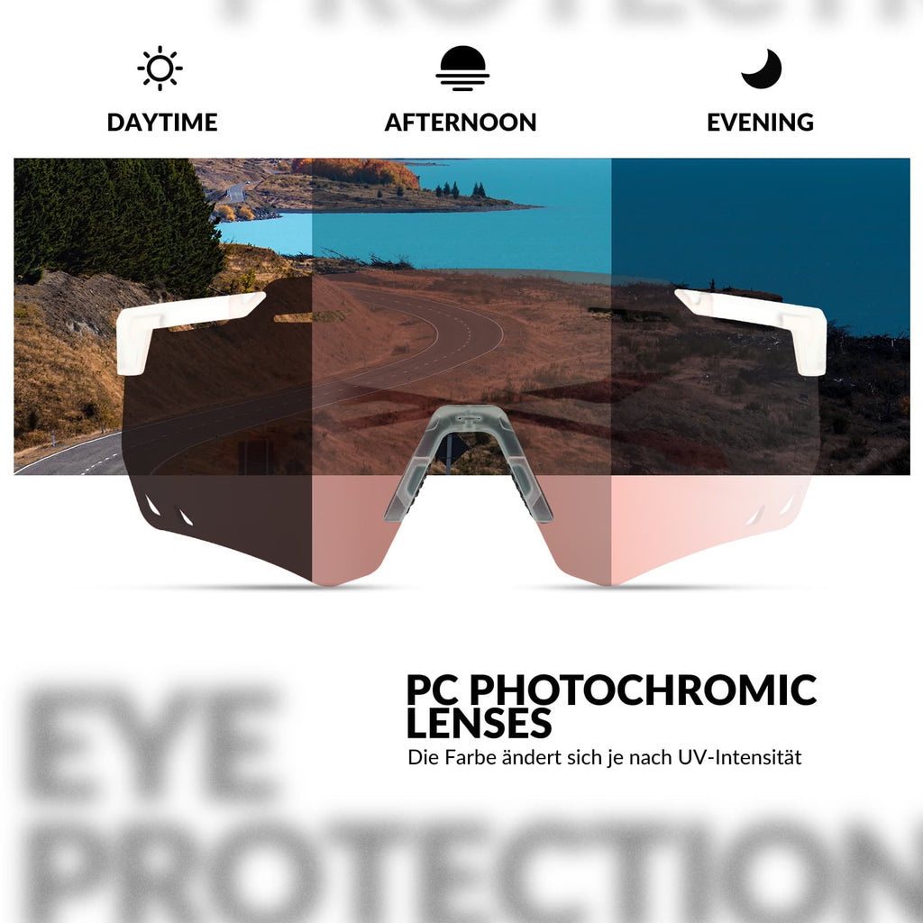 Ultraleichte und Selbsttönende Fahrradbrille (UV400)