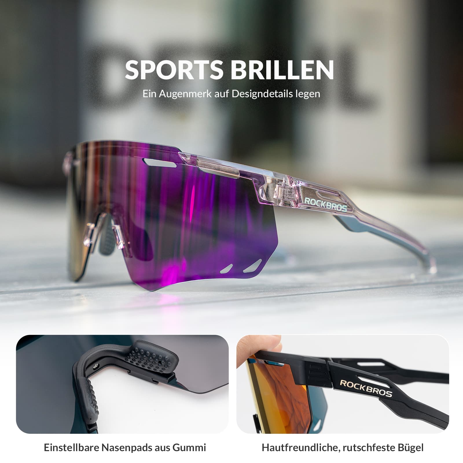 Ultraleichte und Selbsttönende Fahrradbrille (UV400)