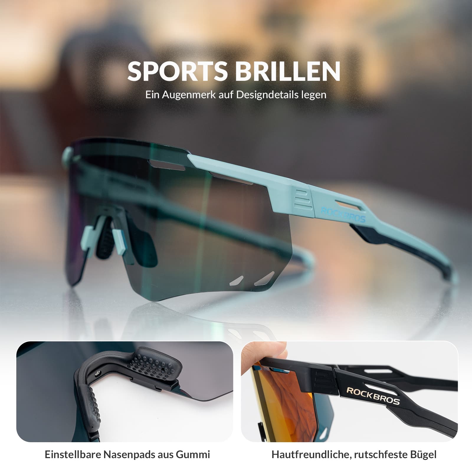 Ultraleichte und Selbsttönende Fahrradbrille (UV400)