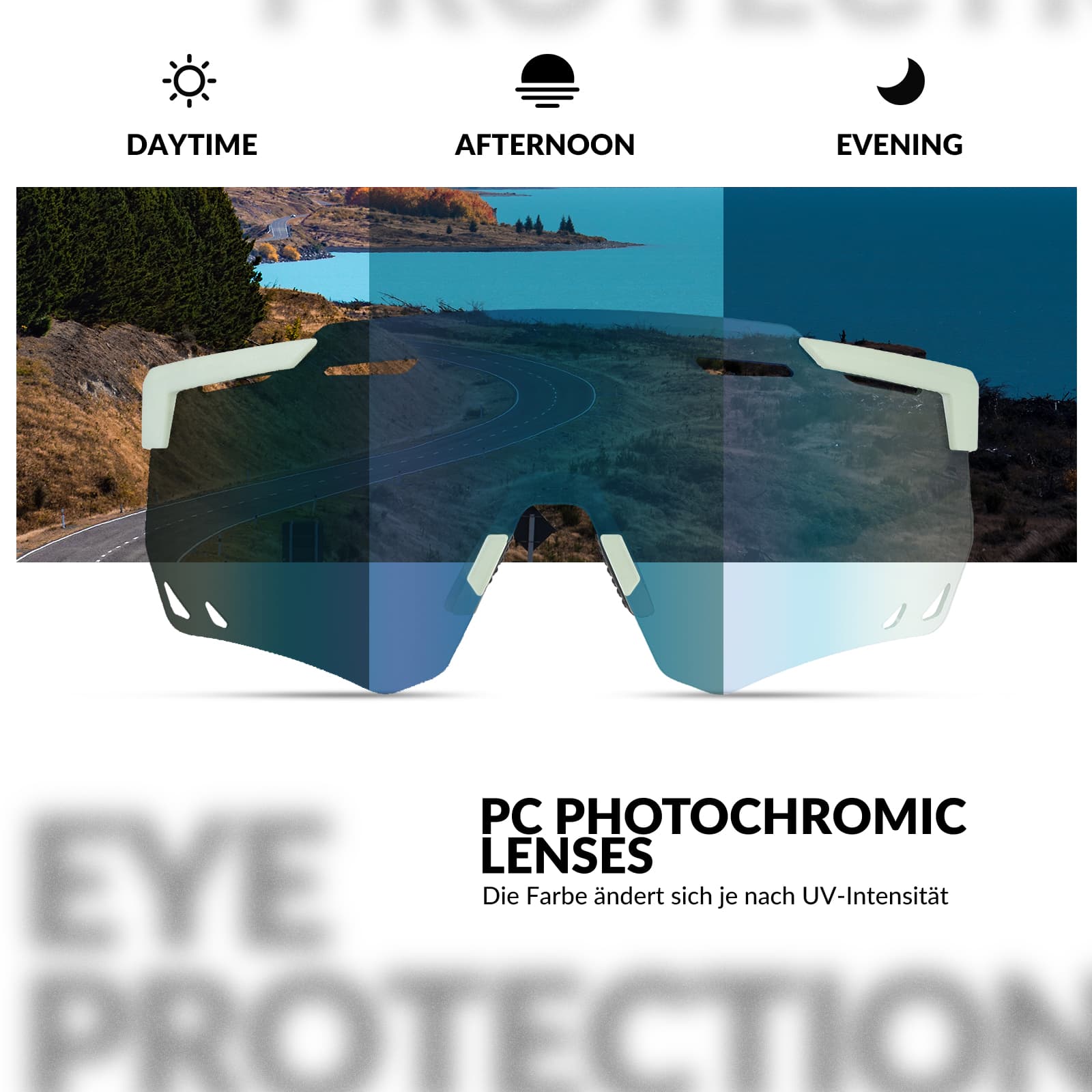 Ultraleichte und Selbsttönende Fahrradbrille (UV400)