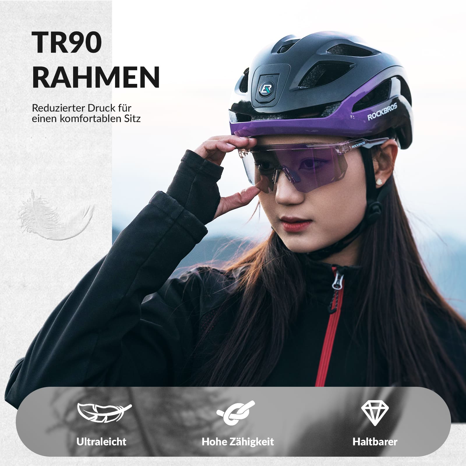Ultraleichte und Selbsttönende Fahrradbrille (UV400)