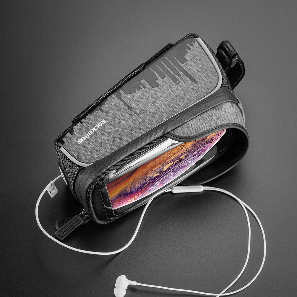 ROCKBROS wasserdicht Oberrohrtasche mit Touchscreen für Handy bis zu 6,5"