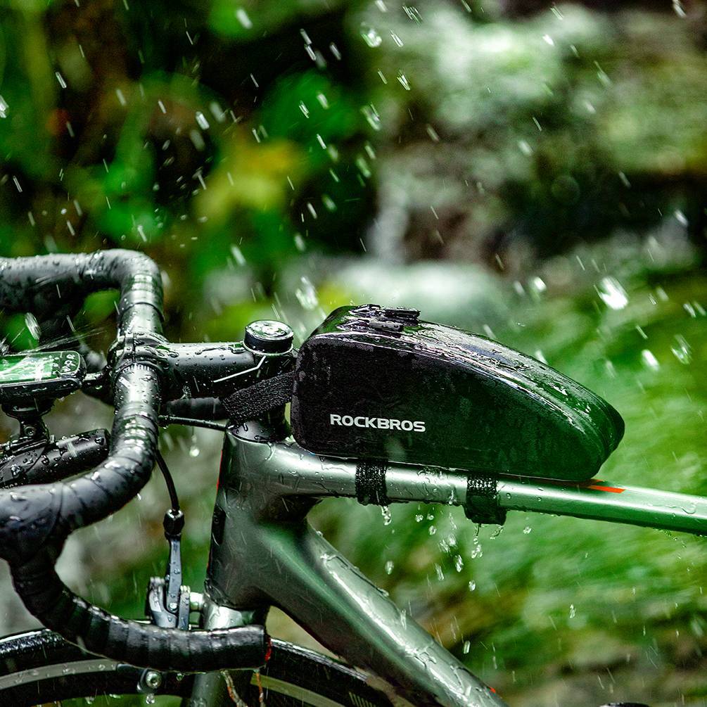 ROCKBROS wasserdichte Oberrohrtasche für Fahrrad 1L / 1.6 L Schwarz