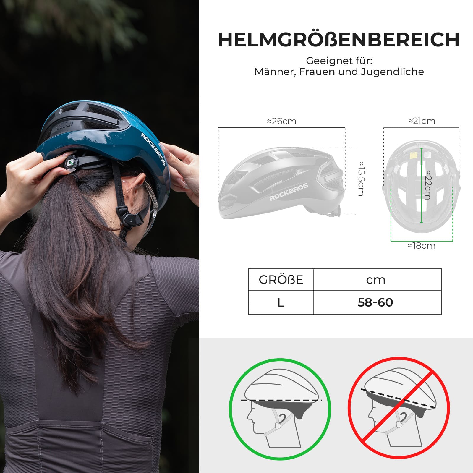 Fernsteuerbarer Smart Fahrradhelm mit Licht