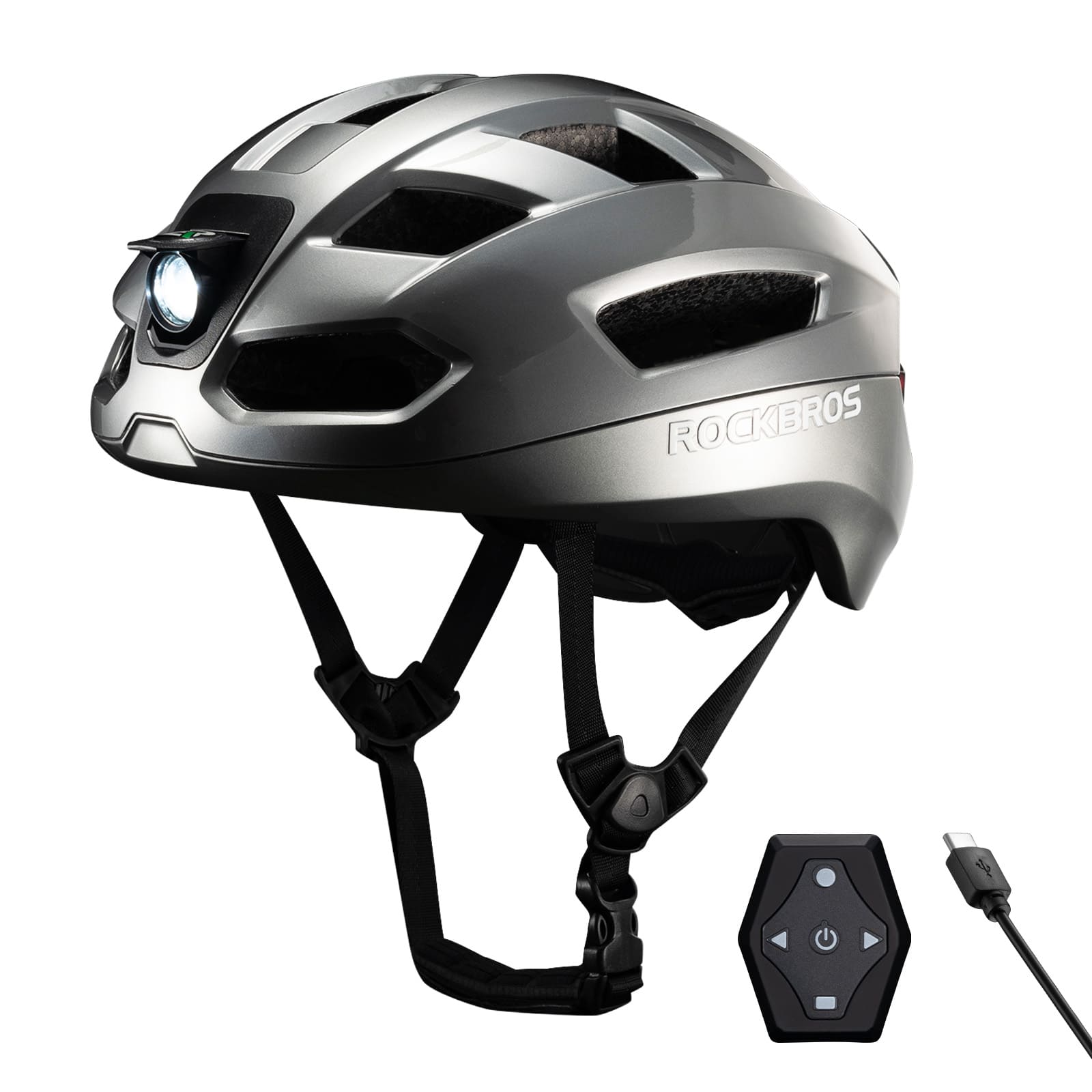 Fernsteuerbarer Smart Fahrradhelm mit Licht