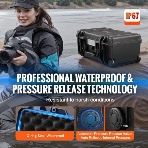 Weatherproof Hard Case, Heavy Duty Protective Dry Box Case with