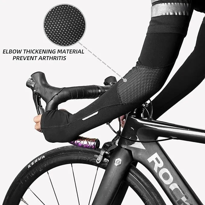 Winter Fleece Fahrrad-Armstulpen mit Daumenschlaufe